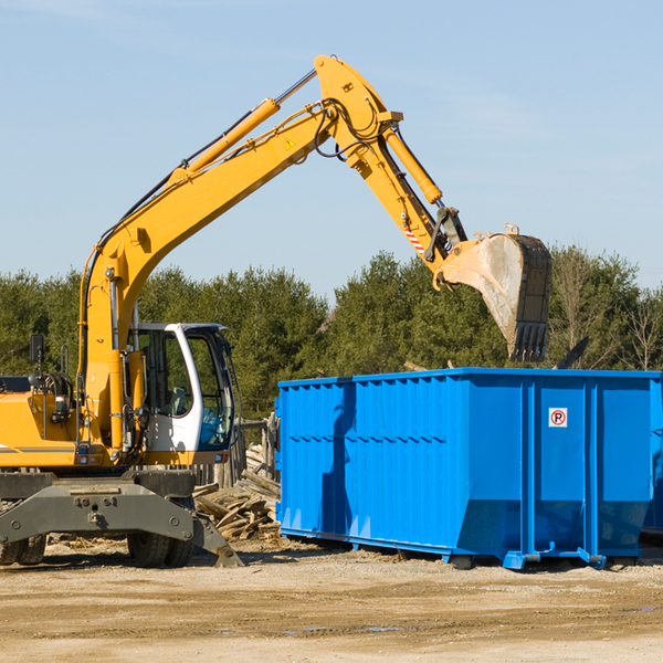 are there any restrictions on where a residential dumpster can be placed in Round Mountain